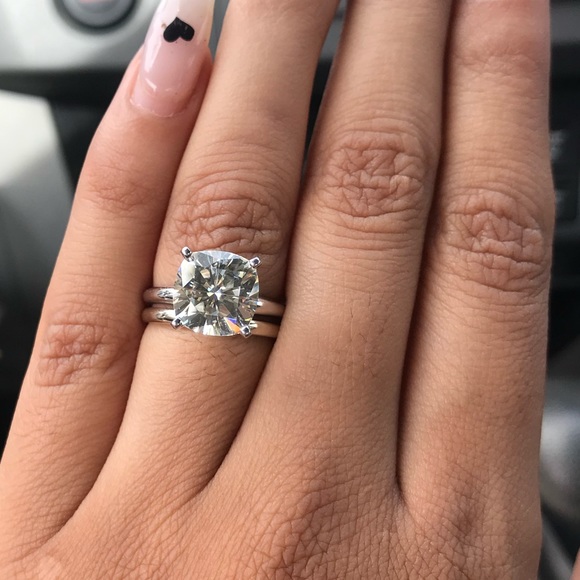 charles & Covard Jewelry - 4.2 Carat Moissanite Engagement Ring